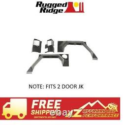 Rugged Ridge XHD Rear Armor Fender Set For 07-18 Jeep Wrangler JK 2 Door Black
