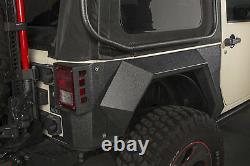 Rugged Ridge XHD Rear Armor Fender Set For 07-18 Jeep Wrangler JK 2 Door Black