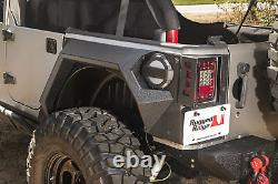 Rugged Ridge XHD Rear Armor Fender Set For 07-18 Jeep Wrangler JK 2 Door Black