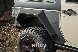 Rugged Ridge XHD Rear Armor Fender Set For 07-18 Jeep Wrangler JK 2 Door Black