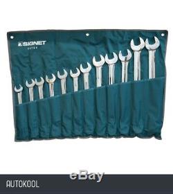S30720 Signet Large Combination Spanner Wrench Set 12 Piece Metric Heavy Duty
