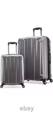 Samsonite Endure Two Piece Hard Suitcase Luggage Set With USB Silver