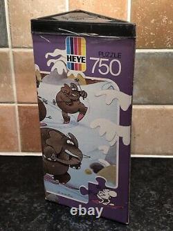 Sealed! Vintage 1989 Heye Heavy Skiing Mordillo 750 Piece Jigsaw & Poster Rare