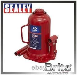 Sealey 20 Tonne Bottle Jack Heavy-Duty Hydraulic Lifting with 2-Piece Handle