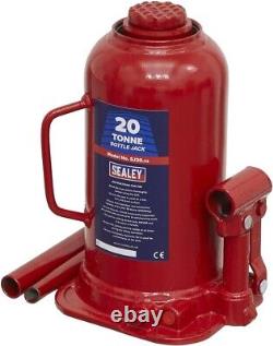 Sealey 20 Tonne Bottle Jack Heavy-Duty Hydraulic Lifting with 2-Piece Handle