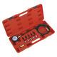 Sealey Oil Pressure Test Kit Fitted With Heavy Duty Cover 12 Pieces Vse203