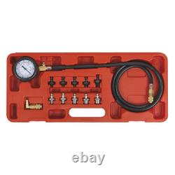 Sealey Oil Pressure Test Kit Fitted With Heavy Duty Cover 12 Pieces VSE203