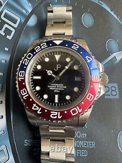 Seiko nh35 JP Custom 44mm automatic watch, Beautiful Big Heavy Statement Piece