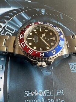 Seiko nh35 JP Custom 44mm automatic watch, Beautiful Big Heavy Statement Piece