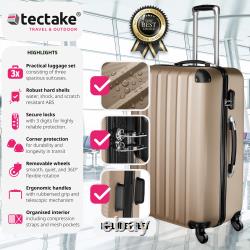 Set of 3 piece travel luggage wheel trolleys suitcase bag hard shell new