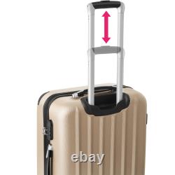 Set of 3 piece travel luggage wheel trolleys suitcase bag hard shell new