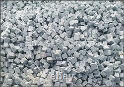 Silver Grey Granite Setts Cobbles Pavers Slabs Blocks Stone Decking Accessories