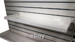 Slatwall Heavy Duty Steel Metal Shelf Ivory15.5 L x 7.5 D RX 5 Pieces