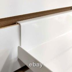 Slatwall Heavy Duty Steel Metal Shelf Ivory15.5 L x 7.5 D RX 5 Pieces