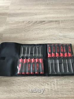 Snap On 12 Piece Mini Pick, Screwdriver & Torx Set In Wallet Red NEW