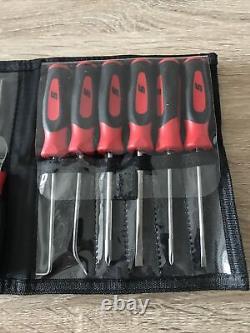 Snap On 12 Piece Mini Pick, Screwdriver & Torx Set In Wallet Red NEW