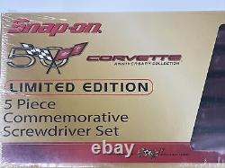 Snap On 50th Corvette Anniversary 5 Piece Commemorative Screwdriver Set Limited