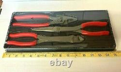 Snap On Heavy Duty Plier Set Pl330acf 3 Pieces Red List £220+