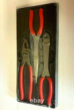 Snap On Heavy Duty Plier Set Pl330acf 3 Pieces Red List £220+