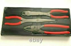 Snap On Heavy Duty Plier Set Pl330acf 3 Pieces Red List £225+