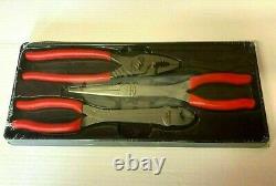 Snap On Heavy Duty Plier Set Pl330acf 3 Pieces Red List £225+