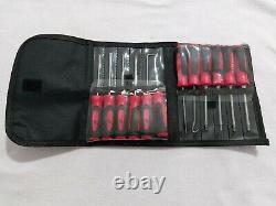 Snap On New12 Piece Mini Pick, Screwdriver & Torx Set In Wallet Red SGMINI12AR