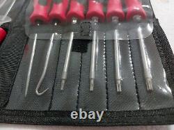 Snap On New12 Piece Mini Pick, Screwdriver & Torx Set In Wallet Red SGMINI12AR