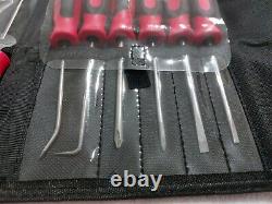 Snap On New12 Piece Mini Pick, Screwdriver & Torx Set In Wallet Red SGMINI12AR