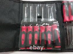 Snap On New12 Piece Mini Pick, Screwdriver & Torx Set In Wallet Red SGMINI12AR