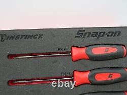 Snap On Soft Grip Red Screwdriver Set 16 Piece In Foam Tray Never Used Ref J