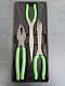 Snap-on Tools Usa New 3 Piece Green Soft Grip Heavy Duty Pliers Set Pl330acfg