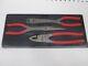 Snap-on Tools Usa New Red 3 Piece Soft Grip Heavy-duty Pliers Set Pl330acf