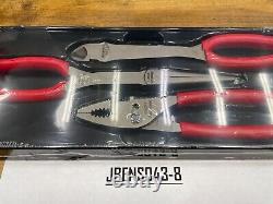 Snap-On Tools USA NEW RED 3 Piece Soft Grip Heavy-Duty Pliers Set PL330ACF