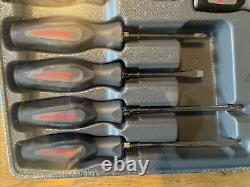 Snap-on 10 Piece Instinct Soft Grip Screwdriver Set. Dark Titanium. Brand New