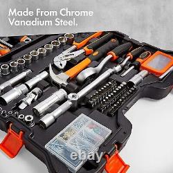 Socket & Tool Set, 256 Piece Tool Set with Socket Set, in Heavy Duty Store Case