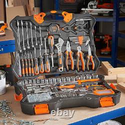 Socket and Tool Set 256 Piece Premium Hand Tool Kit Heavy Duty Storage Case