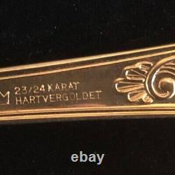 Solingen heavy 23/24 Karat Gold-plated canteen of cutlery 70 pieces