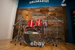 Sonor Horst Link Signature Heavy Beech Drum Kit, 5 Piece, Tornado Red Pre-loved