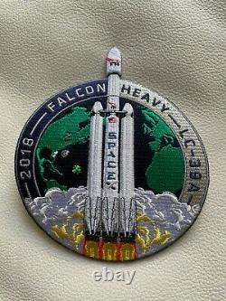 SpaceX FALCON HEAVY DEMO mission patch, lc-39A, 2018, RARE! AUTHENTIC