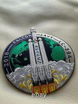 SpaceX FALCON HEAVY DEMO mission patch, lc-39A, 2018, RARE! AUTHENTIC