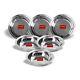 Stainless Steel Heavy Gauge Multi Utility Serving Plates, Set Of 6 Pieces