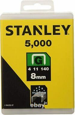 Stanley 8mm Staples G Type Heavy Duty Sharp Shooter Hammer Tacker Gun 5000 Piece