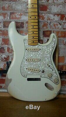 Stratocaster Body Olympic White Heavy Relic Nitro 2 piece Alder USA spec