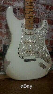 Stratocaster Body Olympic White Heavy Relic Nitro 2 piece Alder USA spec