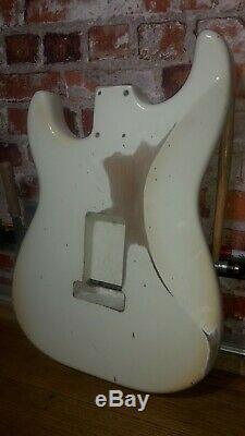 Stratocaster Body Olympic White Heavy Relic Nitro 2 piece Alder USA spec