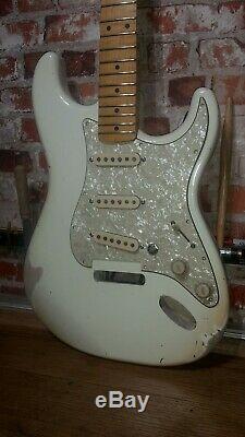 Stratocaster Body Olympic White Heavy Relic Nitro 2 piece Alder USA spec