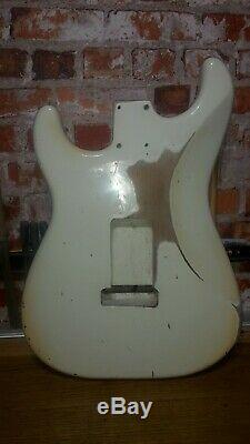 Stratocaster Body Olympic White Heavy Relic Nitro 2 piece Alder USA spec