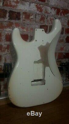 Stratocaster Body Olympic White Heavy Relic Nitro 2 piece Alder USA spec