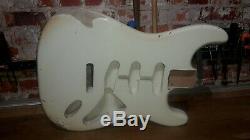 Stratocaster Body Olympic White Heavy Relic Nitro 2 piece Alder USA spec