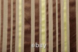 Stripe Velvet Chenille Fabric Lime Brown Linen Curtain Blind Material